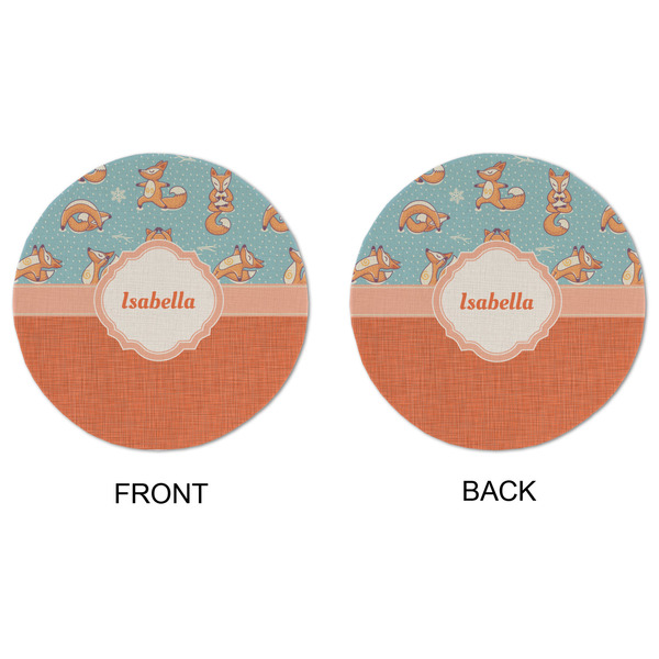 Foxy Yoga Round Linen Placemats - APPROVAL (double sided)