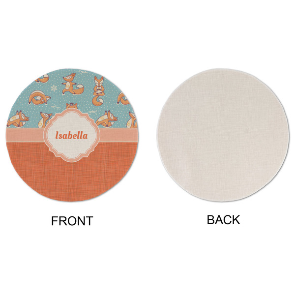 Foxy Yoga Round Linen Placemats - APPROVAL (single sided)