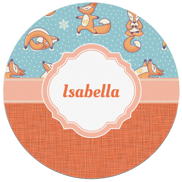 Foxy Yoga Round Mousepad - APPROVAL