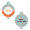 Foxy Yoga Round Pet Tag - Front & Back