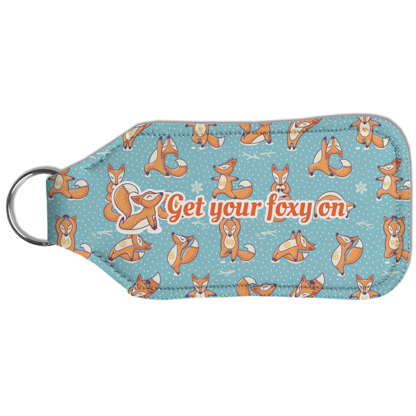 Foxy Yoga Sanitizer Holder Keychain - Large (Back)