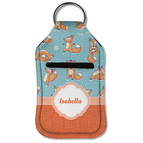 Foxy Yoga Sanitizer Holder Keychain - Small (Front Flat)