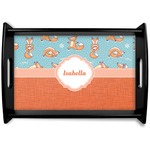 Foxy Yoga Black Wooden Tray - Small (Personalized)