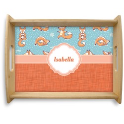 Foxy Yoga Natural Wooden Tray - Large (Personalized)