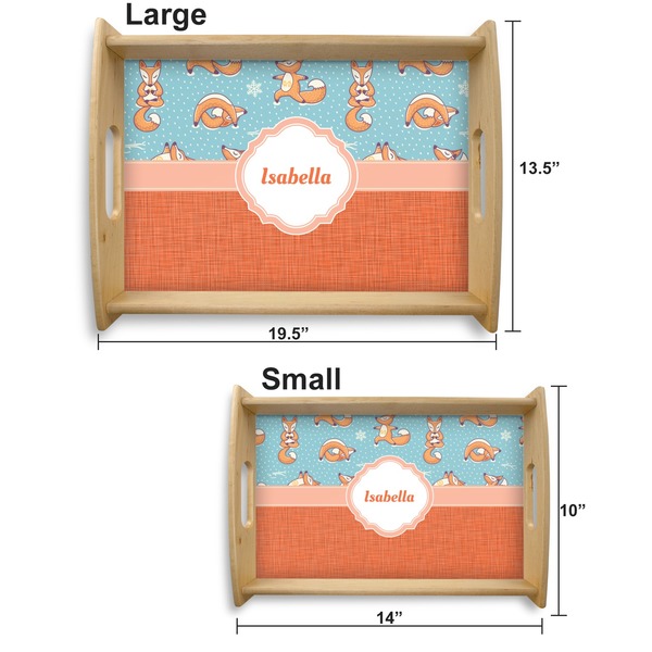 Foxy Yoga Serving Tray Wood Sizes