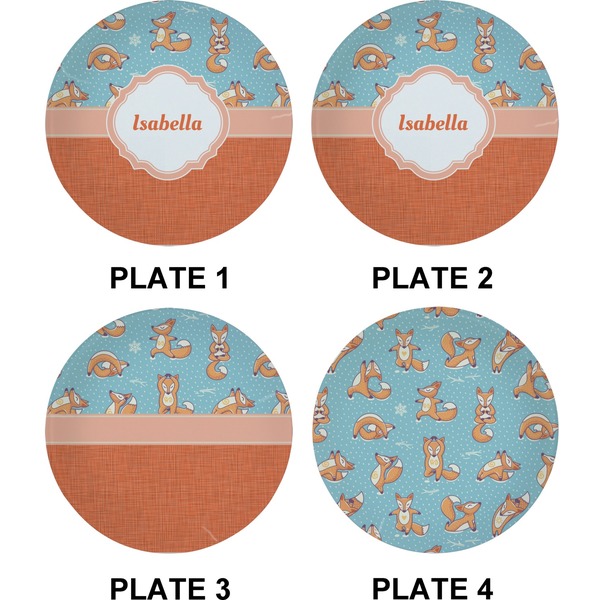 Foxy Yoga Set of Appetizer / Dessert Plates (Approval)