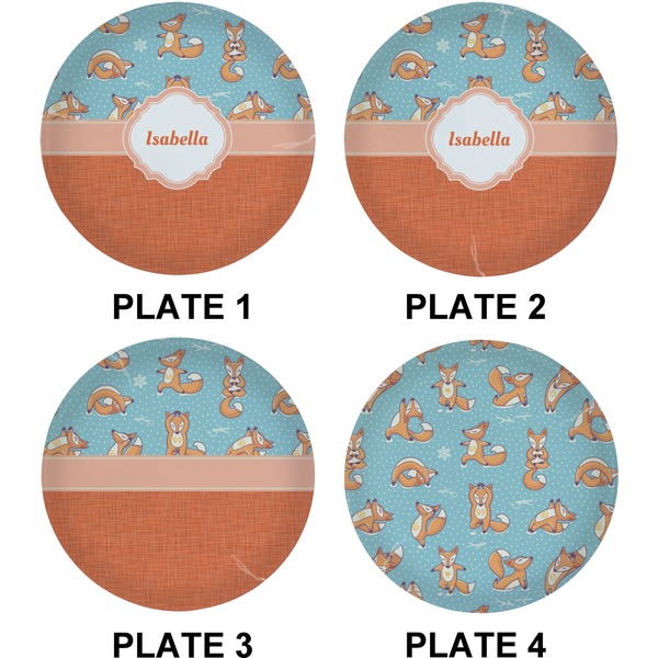 Foxy Yoga Set of Lunch / Dinner Plates (Approval)