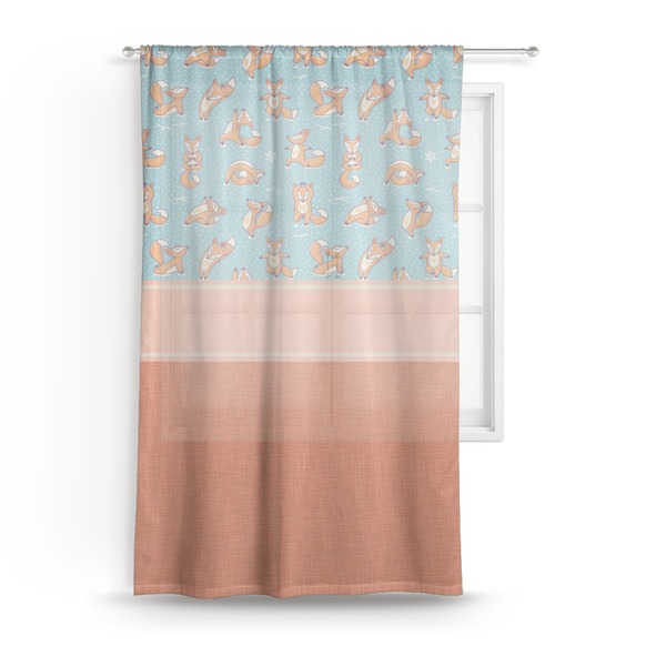 Custom Foxy Yoga Sheer Curtain