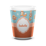 Foxy Yoga Ceramic Shot Glass - 1.5 oz - White - Single (Personalized)