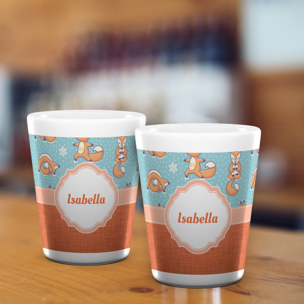 Foxy Yoga Shot Glass - White - LIFESTYLE