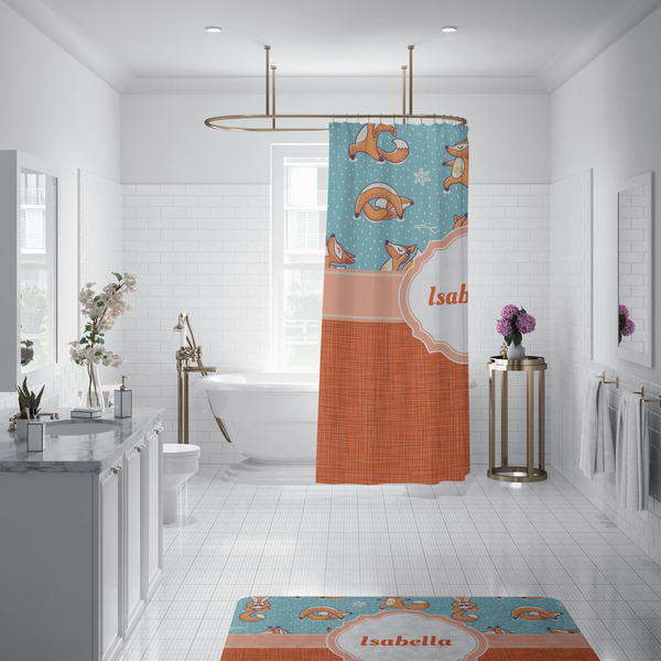 Foxy Yoga Shower Curtain - Custom Size