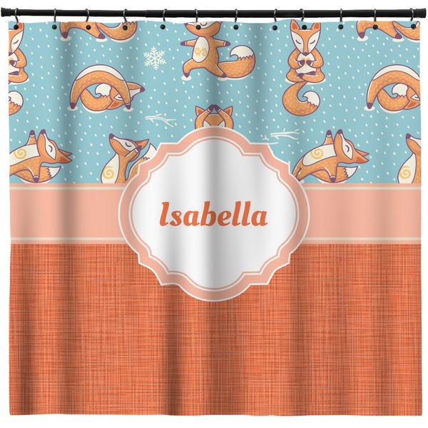 Custom Foxy Yoga Shower Curtain - Custom Size (Personalized)