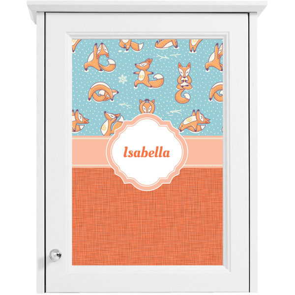 Foxy Yoga Single White Cabinet Decal