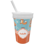 Foxy Yoga Sippy Cup with Straw (Personalized)