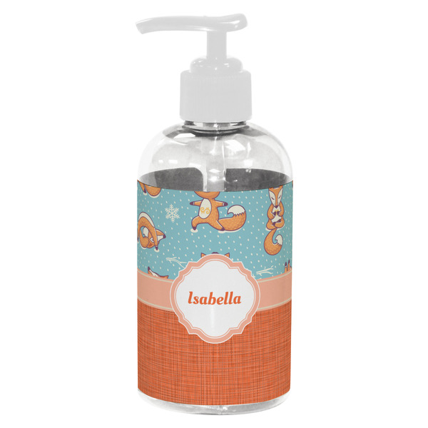 Custom Foxy Yoga Plastic Soap / Lotion Dispenser (8 oz - Small - White) (Personalized)