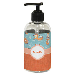 Foxy Yoga Plastic Soap / Lotion Dispenser (8 oz - Small - Black) (Personalized)