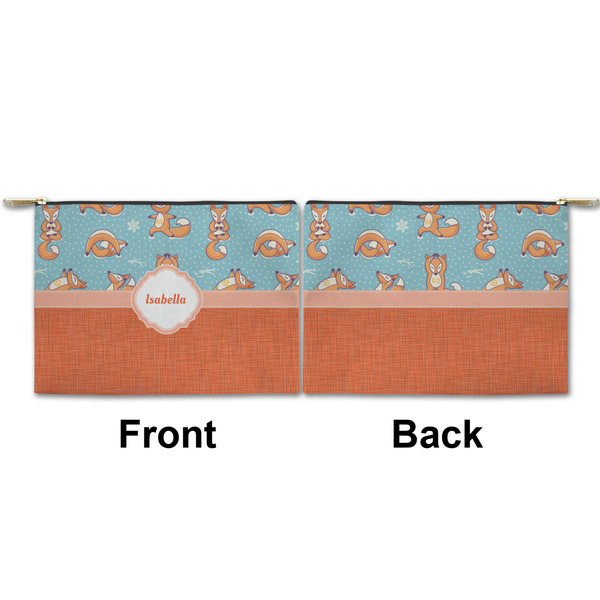 Foxy Yoga Small Zipper Pouch Approval (Front and Back)