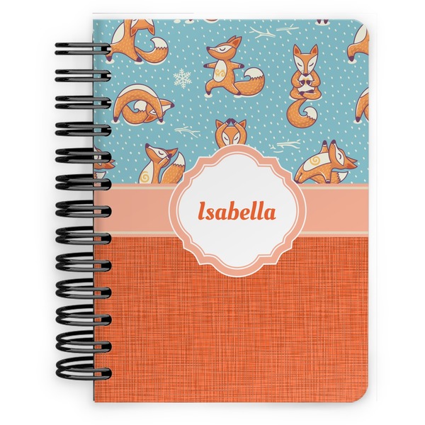 Custom Foxy Yoga Spiral Notebook - 5x7 w/ Name or Text