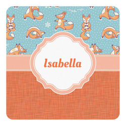 Foxy Yoga Square Decal (Personalized)