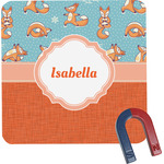 Foxy Yoga Square Fridge Magnet (Personalized)