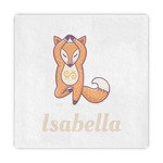 Foxy Yoga Decorative Paper Napkins (Personalized)