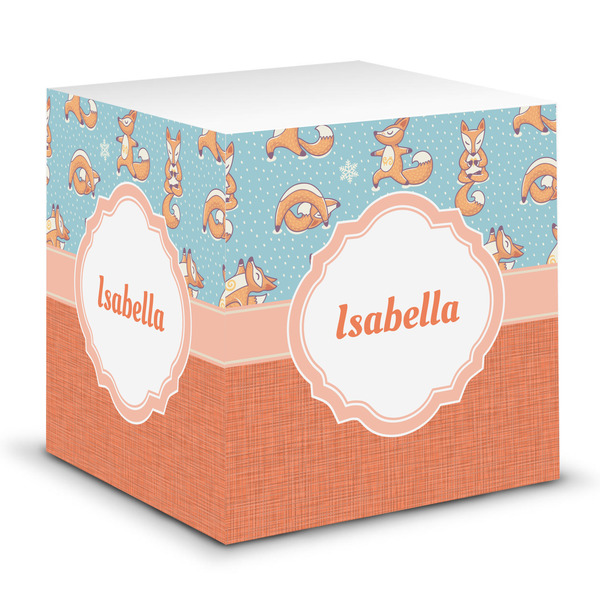 Custom Foxy Yoga Sticky Note Cube (Personalized)