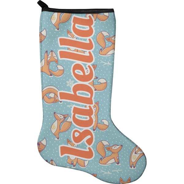 Custom Foxy Yoga Holiday Stocking - Neoprene (Personalized)