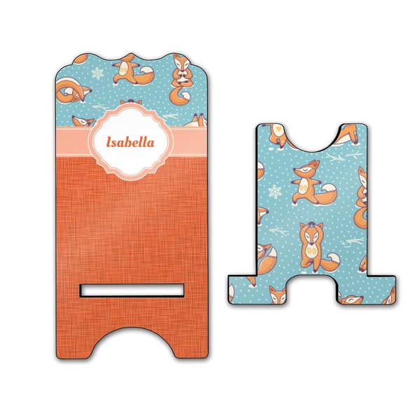 Foxy Yoga Stylized Phone Stand - Front & Back - Large