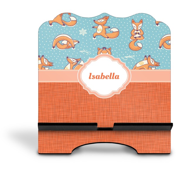 Foxy Yoga Stylized Tablet Stand - Front without iPad