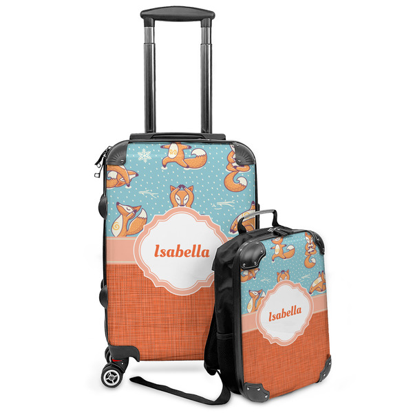Custom Foxy Yoga Kids 2-Piece Luggage Set - Suitcase & Backpack (Personalized)