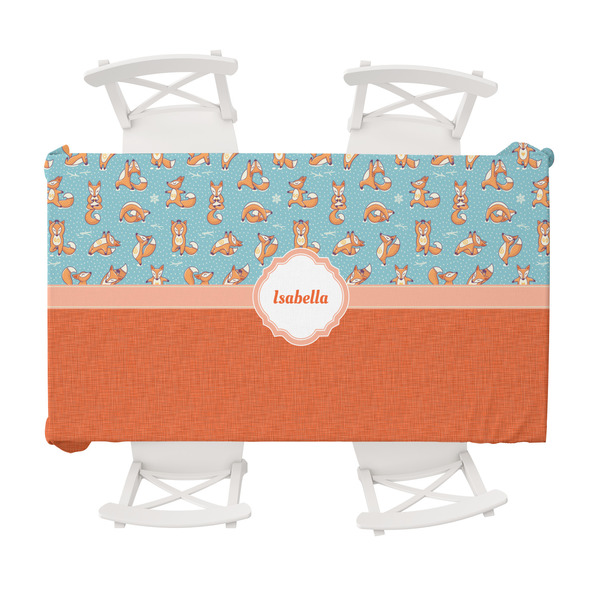 Custom Foxy Yoga Tablecloth - 58"x102" (Personalized)