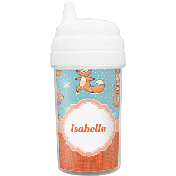 Custom Foxy Yoga Toddler Sippy Cup (Personalized)