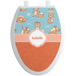 Foxy Yoga Toilet Seat Decal - Elongated (Personalized)