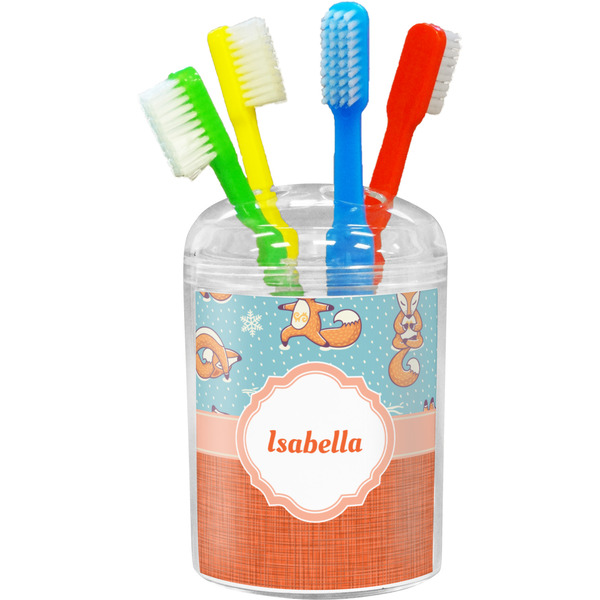 Foxy Yoga Toothbrush Holder (Personalized)