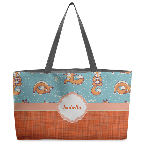 Custom Foxy Yoga Beach Totes Bag - w/ Black Handles (Personalized)