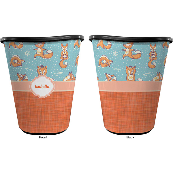 Foxy Yoga Trash Can Black - Front and Back - Apvl