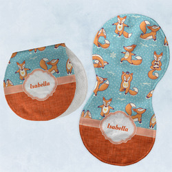 Foxy Yoga Burp Pads - Velour - Set of 2 w/ Name or Text