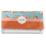 Foxy Yoga Vinyl Checkbook Cover (Personalized)