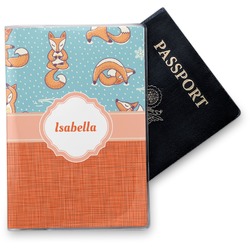 Foxy Yoga Vinyl Passport Holder (Personalized)