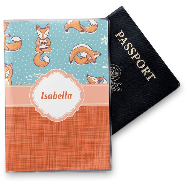 Custom Foxy Yoga Vinyl Passport Holder (Personalized)