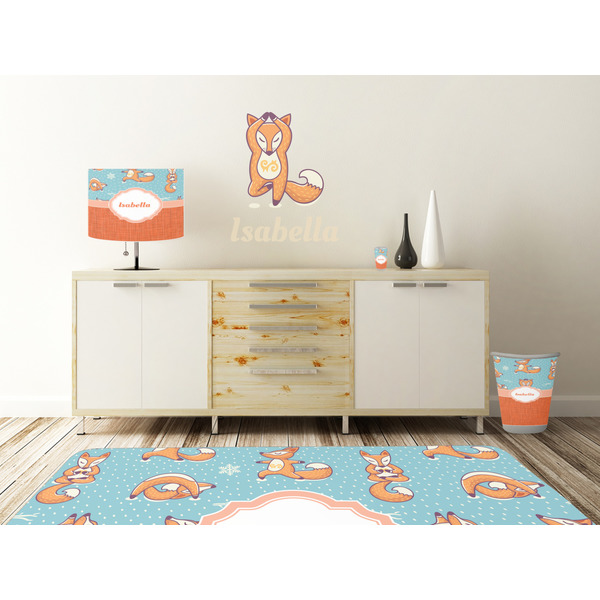 Foxy Yoga Wall Graphic Decal Wooden Desk