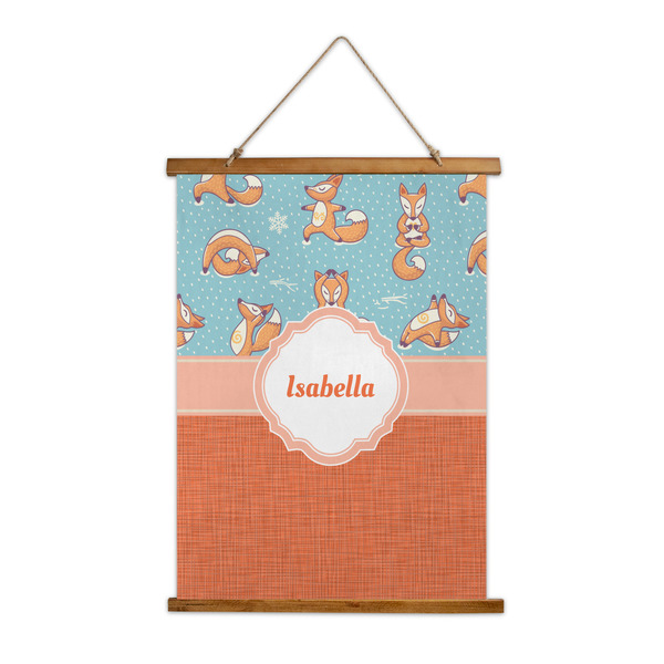 Custom Foxy Yoga Wall Hanging Tapestry - Tall (Personalized)