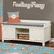 Foxy Yoga Wall Name Decal Above Storage bench