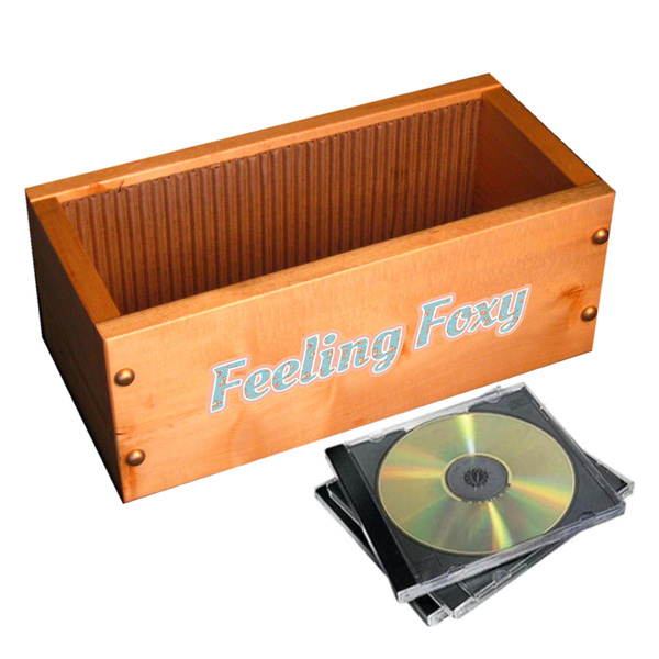 Foxy Yoga Wall Name Decal on Wooden Storage Chest