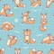 Foxy Yoga Wallpaper Square