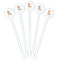 Foxy Yoga White Plastic 5.5" Stir Stick - Fan View
