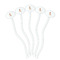 Foxy Yoga White Plastic 7" Stir Stick - Oval - Fan