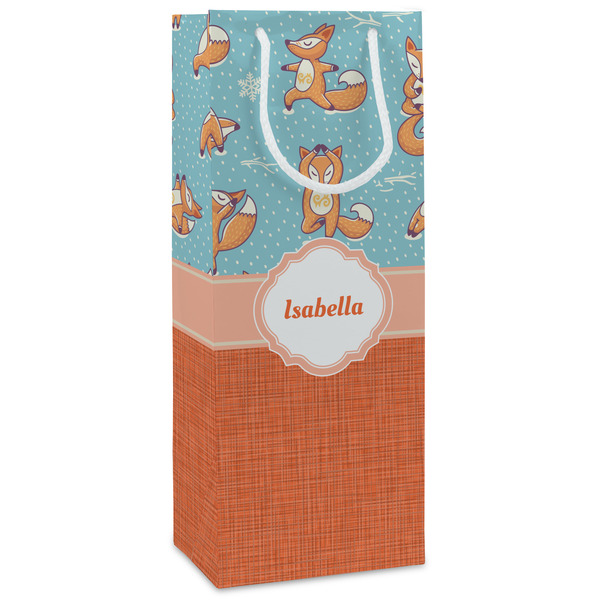Custom Foxy Yoga Wine Gift Bags - Gloss (Personalized)