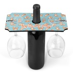 Foxy Yoga Wine Bottle & Glass Holder (Personalized)