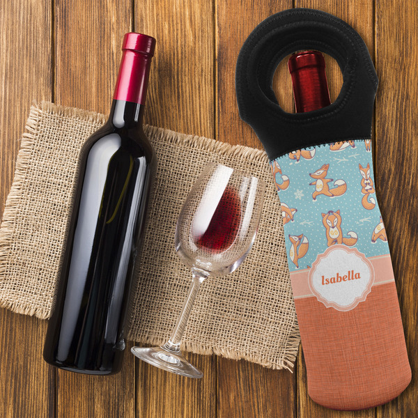 Foxy Yoga Wine Tote Bag - FLATLAY